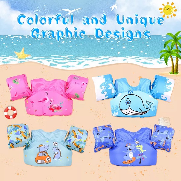 Natucare boys girls flotation kids swim jacket float vest life jacket for kid water park