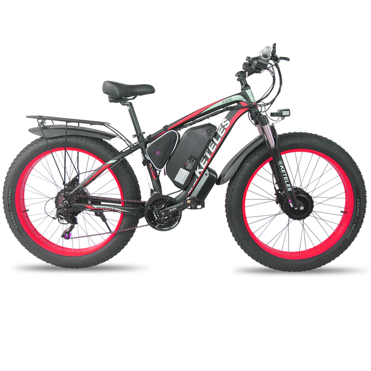 K800 Double Motor 2 Wheel Drive 2000W Powerful Motor 17.5AH Lithium Battery Electric Bicycle 26×4.0 inch Fat Tire E-Bike
