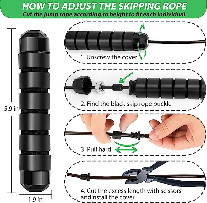 Tangle-free Speed Band Ball Bearing Jump Ropes and Resistance Bands