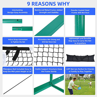 Latest Design Outdoor Swift Retractable Portable Pickleball Net Manufacturer In China