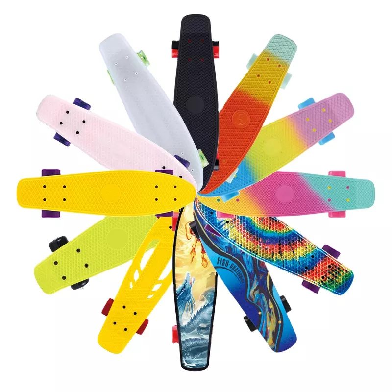 Mini 22 inch completely blank deck plastic fishboard cruiser skateboard Featured Image