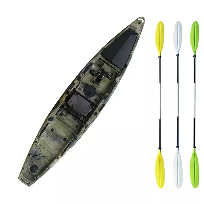 3.5ft kayak ocean clear fishing boat professional kayak with propeller pedal