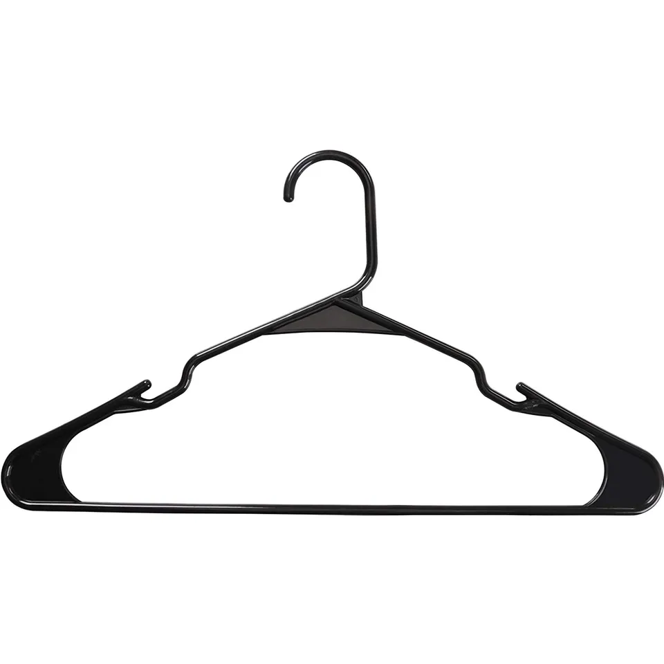 White Plastic Clothes Hangers Clothing Hangers Standard Plastic Hangers, Notched