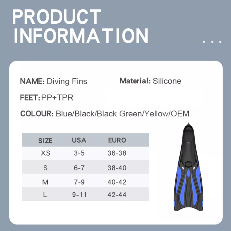 Custom fashion new high quality factory diving fins European and American popular models
