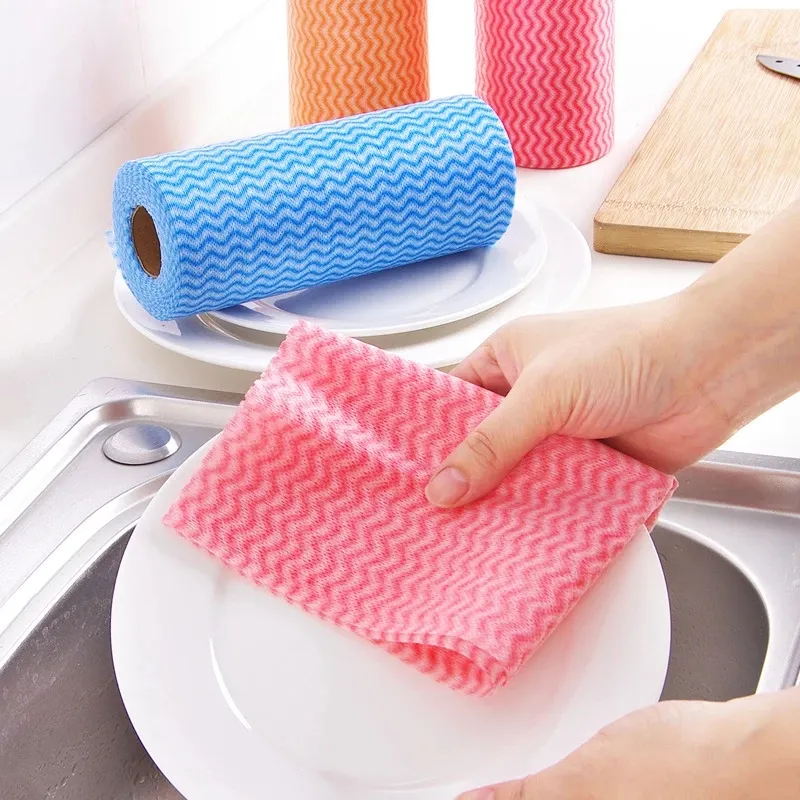 Non-woven Kitchen Cleaning Cloths Disposable Eco-friendly Wipes Wipe Pads Furniture Kitchenware Cleaning Products Customized