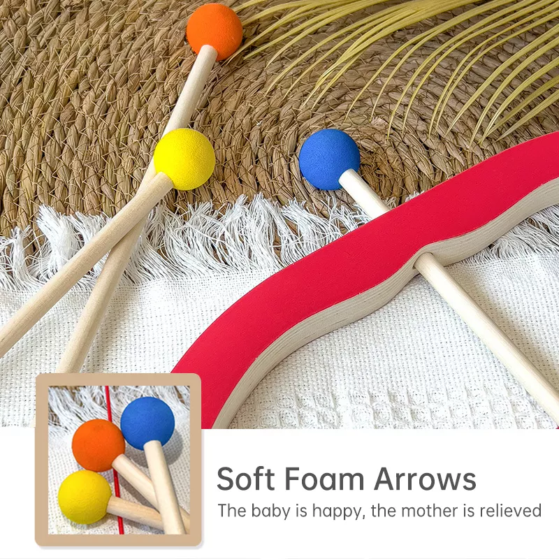 Hunting Children Funny Shooting Archery Sport Kids Outdoor Game Eye Coordination Training Wood Bow And Arrow Set with target