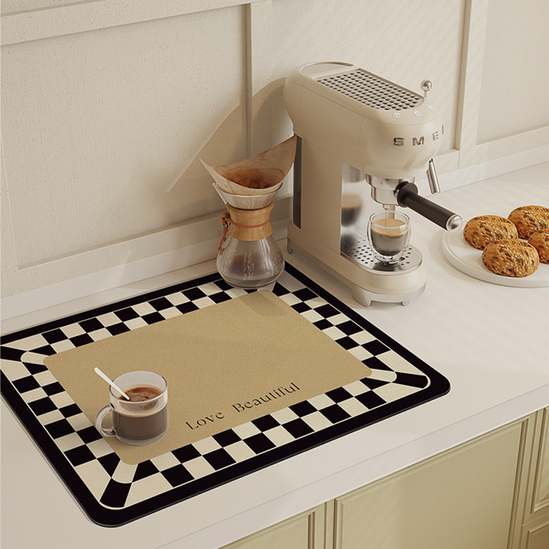 Light luxury coffee machine, drainage mat, countertop, absorbent mat, washstand, coaster, technology, cloth, speed drying mat, bowl plate, heat insulation mat