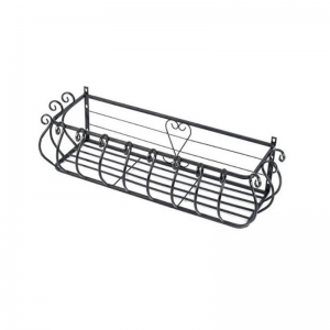 Wrought iron outdoor flower stand, balcony potted plant hanging flower stand, hanging plant flower pot stand