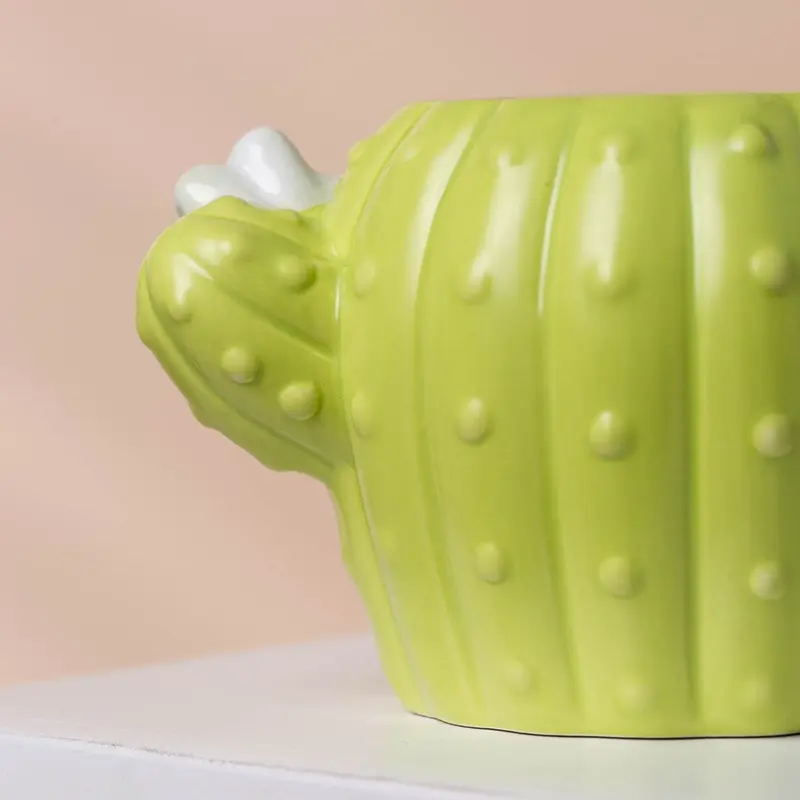 Cartoon Cactus Succulent Plants Planters Mini Small Ceramic Bonsai Pot Artificial Plant Suculentas Macetas Flower Pots