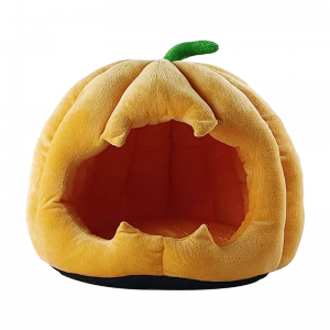 Pumpkin pet house velvet cat nest closed cat nest dog kennel pet soft and warm in winter
