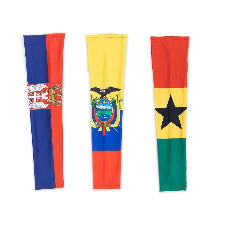  Summer Outdoor Sun Protection Ice Silk Football Sports Fans National Flag Sleeves Featured Image