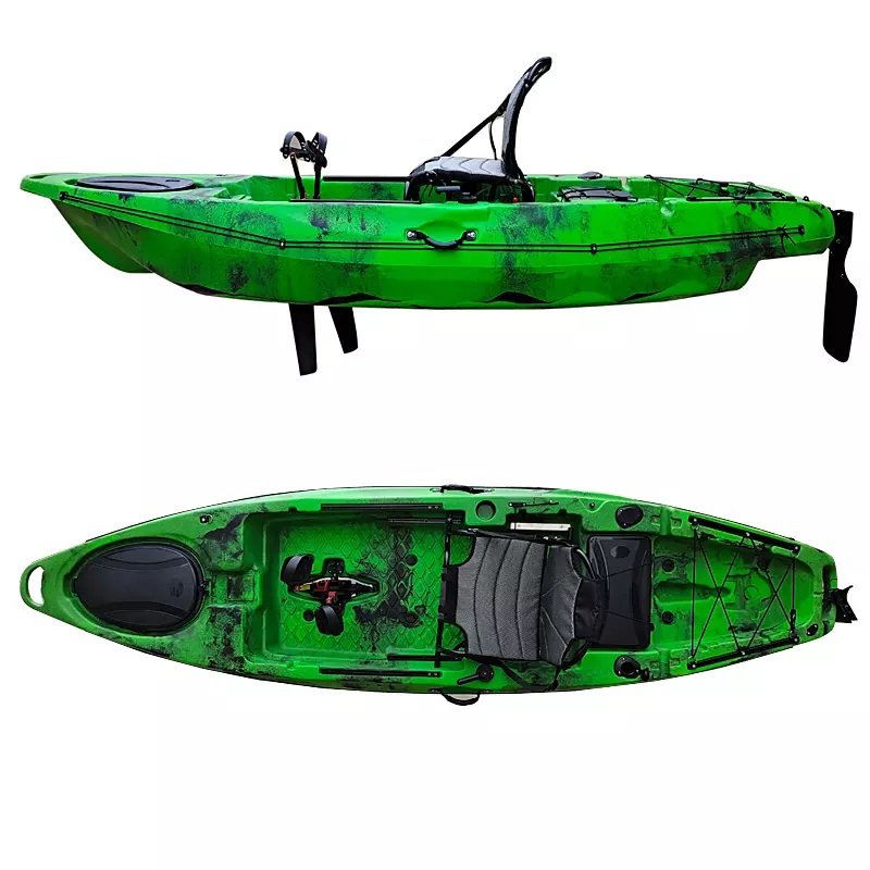 2022 professional single seat angler sea fishing kayak, HDPE kayak fishing pedal drive