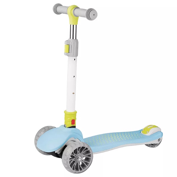 Custom flashing PU 3 wheel scooter for kids folding baby toys aluminum children scooter wholesale