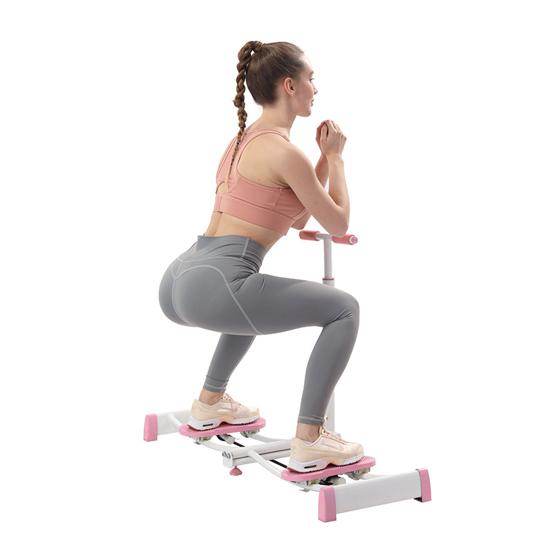 Home fitness equipment with armrests and leg clamps