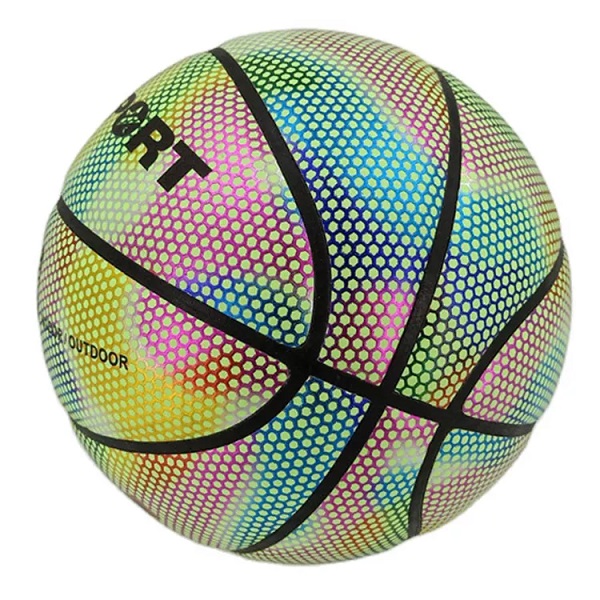 Customize logo size Glowing Basketball outdoor Laminated Basketball ball
