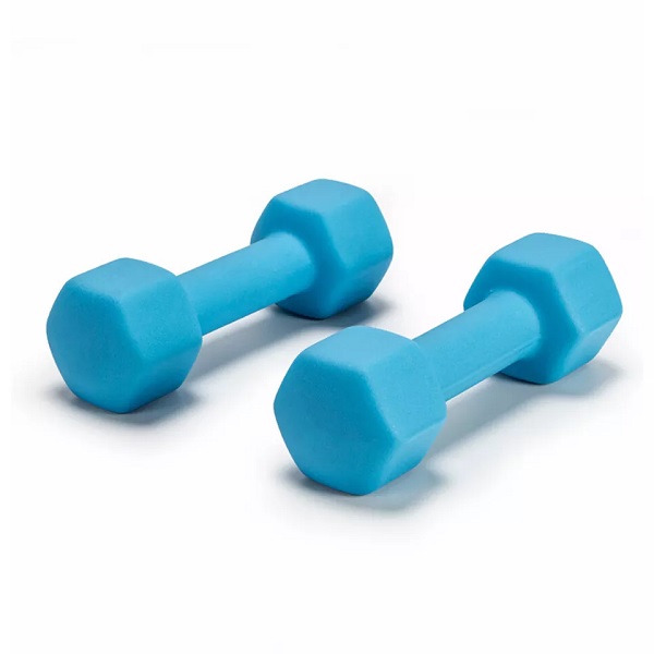 High Quality Home Gym Exercise Equipment Rubber Coated Dumbells Free Weights Hex Dumbbell