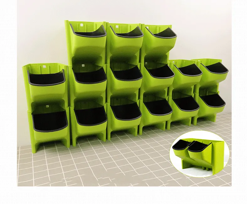 Movable Plant Wall Greening Balcony Vegetable Planting Pot Resin Plastic Combination Flower Pot