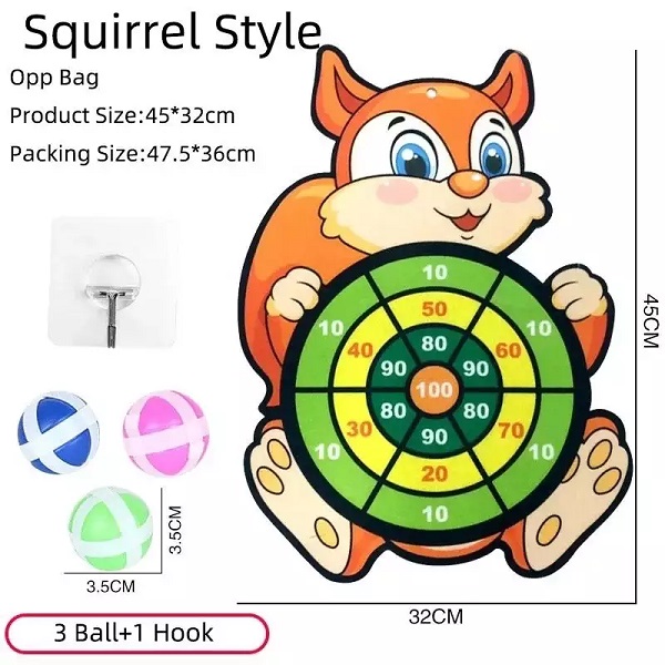 Children Cartoon Animal throw sticky target ball toy dart target Cute Elephant Target Dart toy