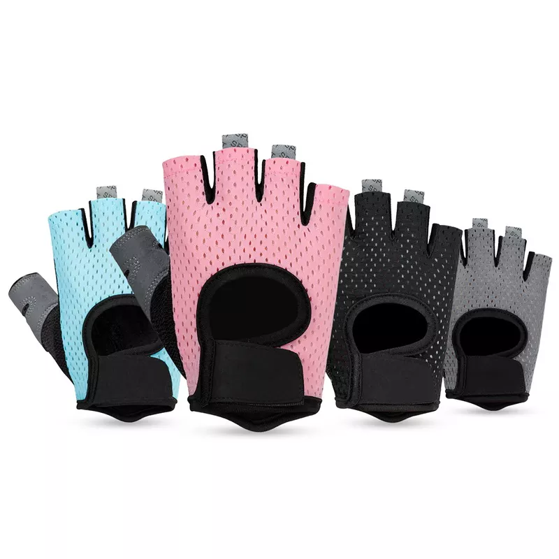 Men’s Women’s Half Finger Leather Training Workout Fitness Sports Safety gloves Featured Image