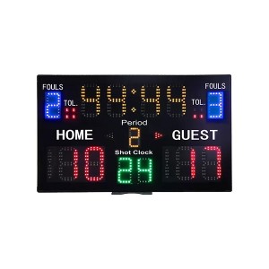 New Design 18650 Built-in Battery or Type-C Power Supply Electric Portable Scoreboard Led Basketball Scoreboard with Carry Bag