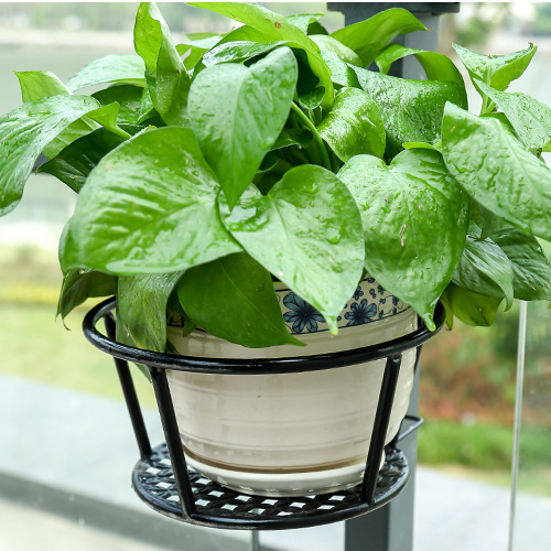 American pastoral tin pot gardening tools Green rose cross type flower stand