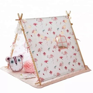 Square Top Canvas Play House Indian Teepee Indoor Tent For Child