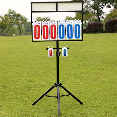 Manual Scorekeeper with Adjustable Stand Sports Baseball Basketball Manual Scoreboard