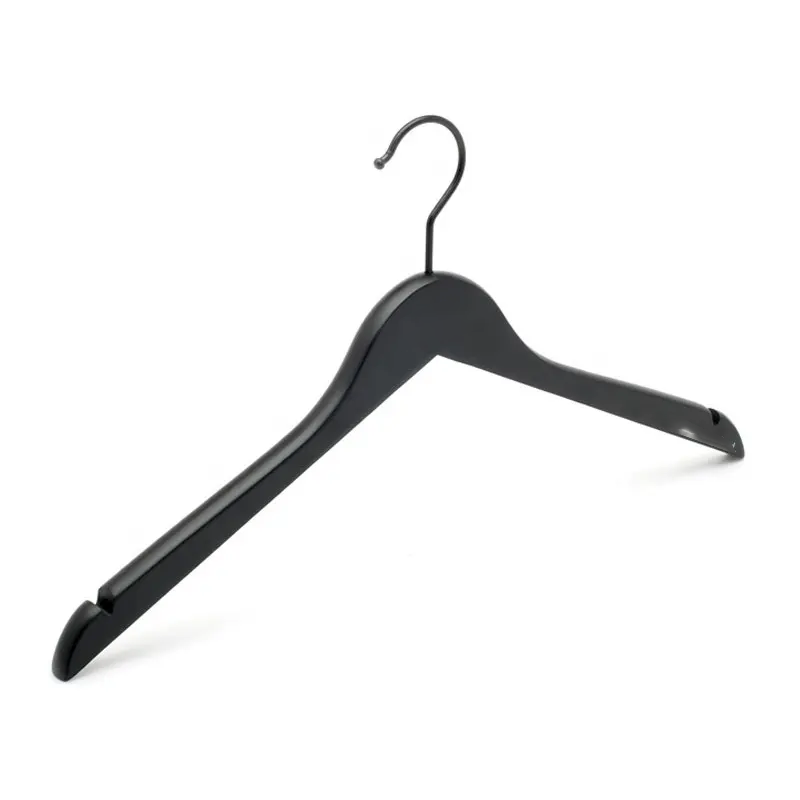 Wooden Hangers in Natural,White,Black,Cherry,Antique Color,Suit Clothes Hanger with Non Slip Pants Bar