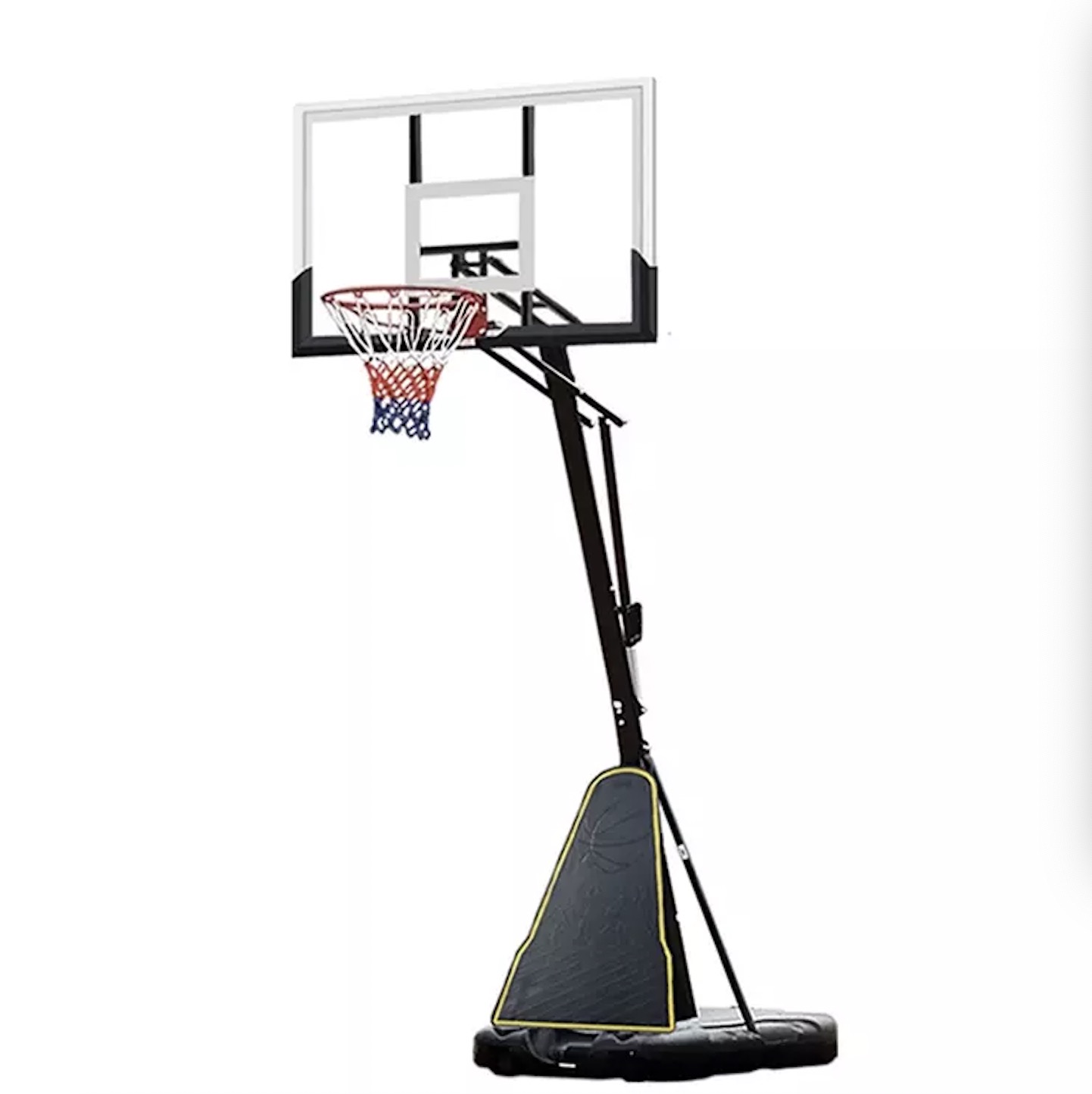 54” backboard Tempered glass Dunk Basketball hoop Basketball stand 5v5 competition Street basketball Outdoor movable Featured Image