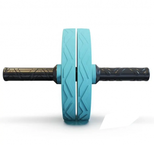 Abdominal muscle trainer double workout AB wheel roller