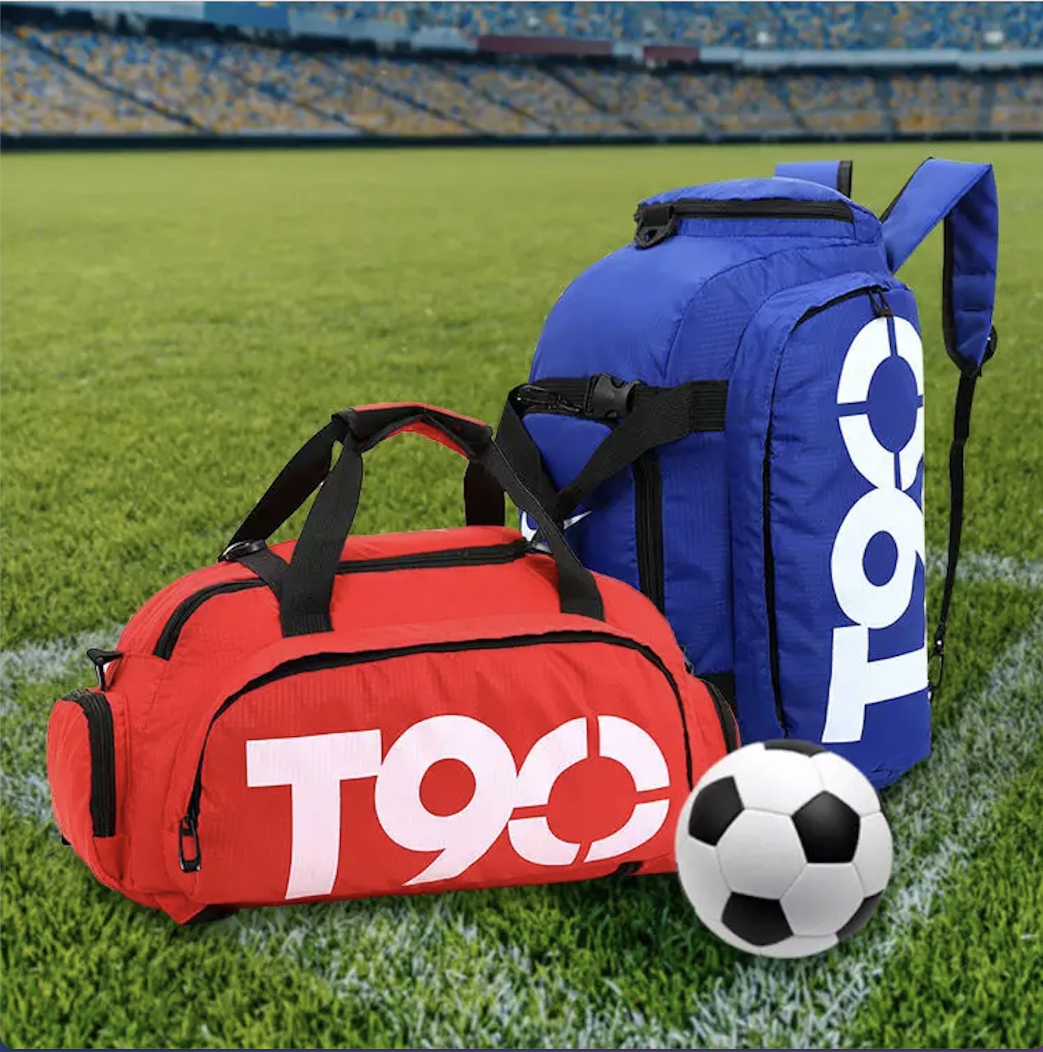 Custom Logo Travel Duffel Bag With Shoe Compartment T90 Basketball Football Training Soccer Ball Sports Women Men Duffle Gym Bag