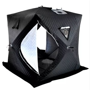 Pop Up custom Outdoor sauna tent room portable Square hiking insulated camping ice cube winter fishing tent winter hot tent