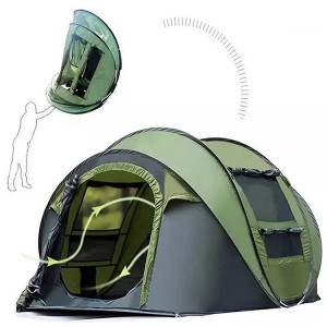 Amazon best seller 3-4 Person High Quality Outdoor Family Waterproof Luxury Camping Canvas Tent