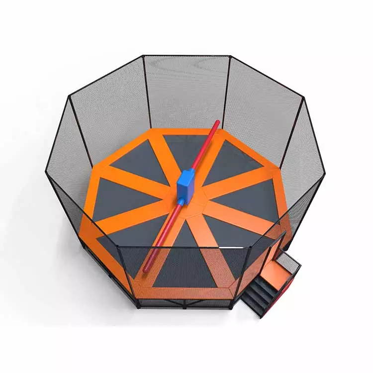 Amusement park indoor adult kids soft play elimination trampoline