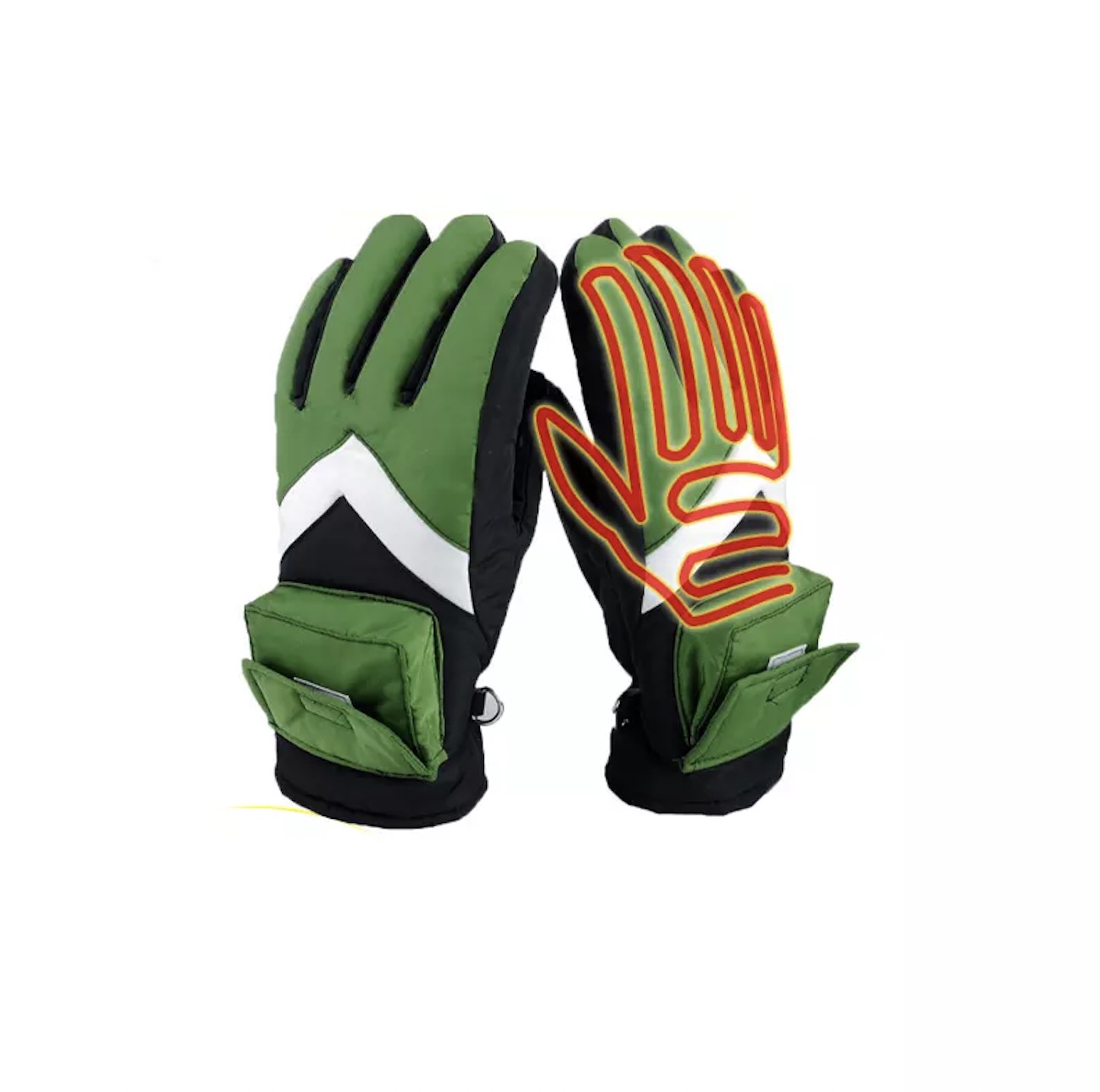 Winter Pu Factory Stock Woking Heated Gloves Anti-slip Touch Screen Heated Gloves