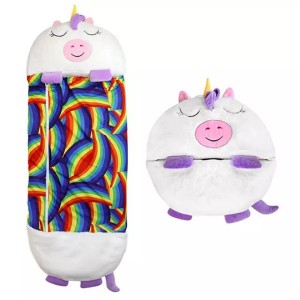 Outdoor Camping Unicorn Kids Custom Cartoon Children Sleeping Bag with Pillow Animal Full Compact Sleeping Bags for Children