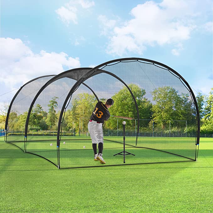 Hitting Cage Net Baseball Batting Cage, Training Equipment Batting Cage Net, Golf Baseball and Softball Cage Net with Frame and Net, Backyard Hitting and Pitching Practice Featured Image