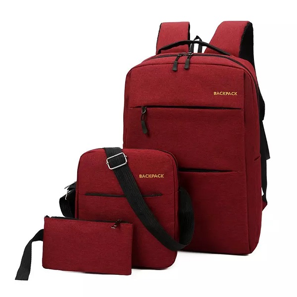 Fashion Unisex Backpack men and women Computer backpack Three pieces Travel Bag Large Capacity High Student School Bag