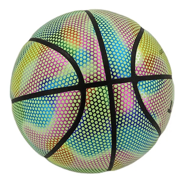 Customize logo size Glowing Basketball outdoor Laminated Basketball ball