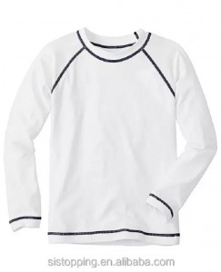 Surfing rash guard shirts, swim shirts, and SPF sun shirts