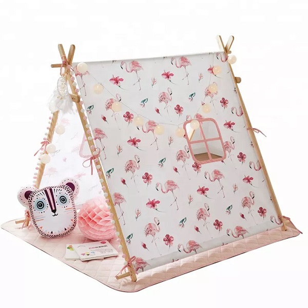 Square Top Canvas Play House Indian Teepee Indoor Tent For Child