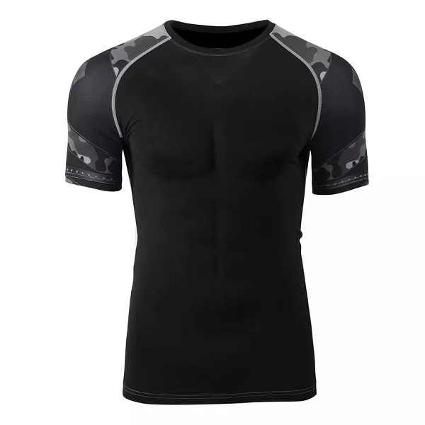 Men Rash Guard Short Sleeve Shirt Base Layer Bjj Rash Guard for Men Swim Shirts Compression Rashguard
