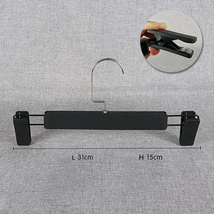 custom Friendly Plastic Adult Bottom Pants Hanger With Plastic Clips Plastic Pants Hangers For Clothes with clips