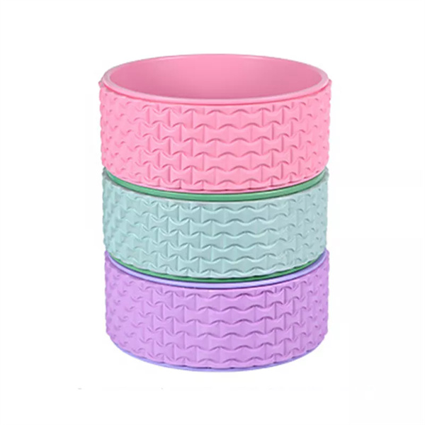 Custom Logo Fitness Eco Friendly Exercise Balance Training Stretching Prop TPE yoga wheel for back pain Featured Image