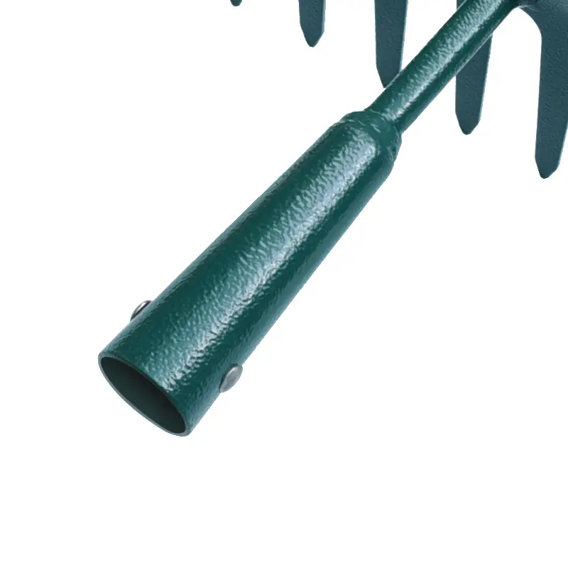 High Tech Garden Rake Types 12 Teeth Durable Carbon Steel Head Garden Tools Metal Rake