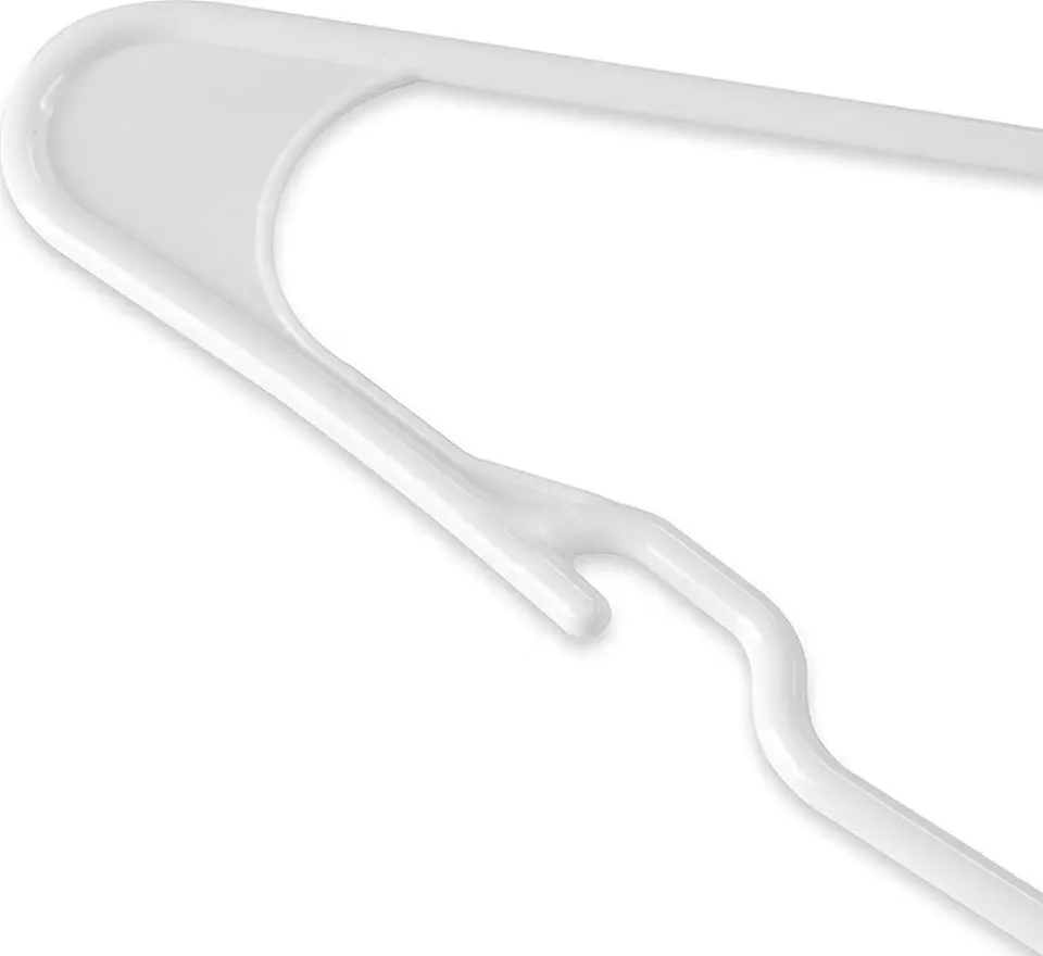 White Plastic Clothes Hangers Clothing Hangers Standard Plastic Hangers, Notched Featured Image