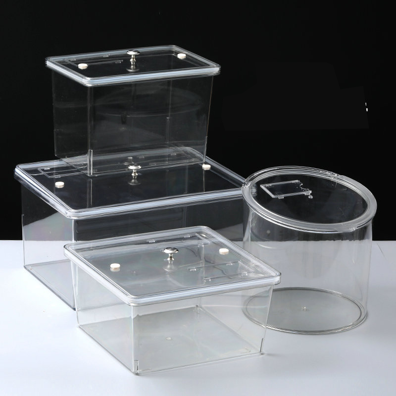 Supermarket food sealed box, bulk dried fruit snack box, food display box, dustproof and moisture-proof, transparent plastic display box