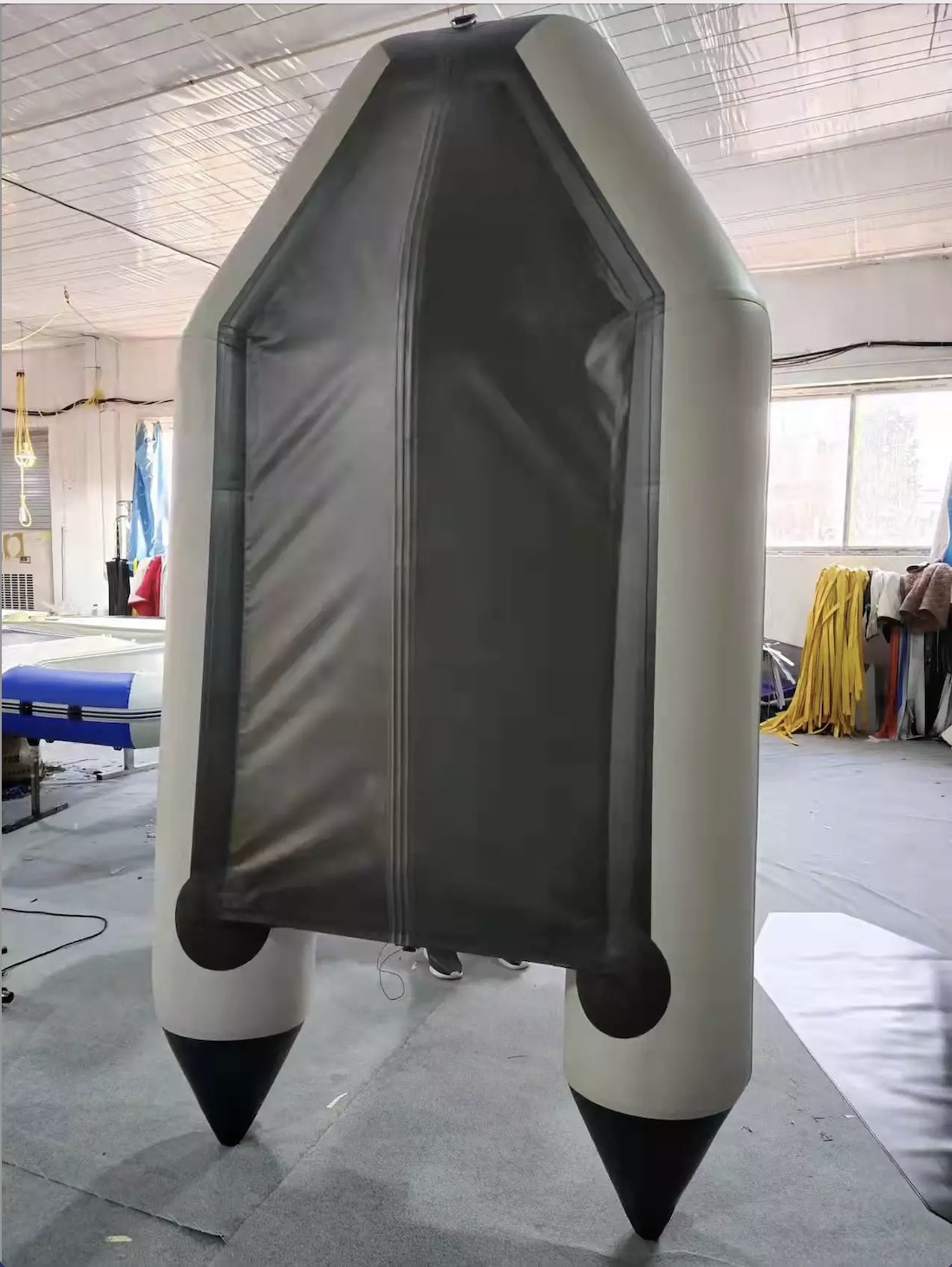 Wholesale 0.9mm PVC inflatable fishing boat with aluminum floor for sale