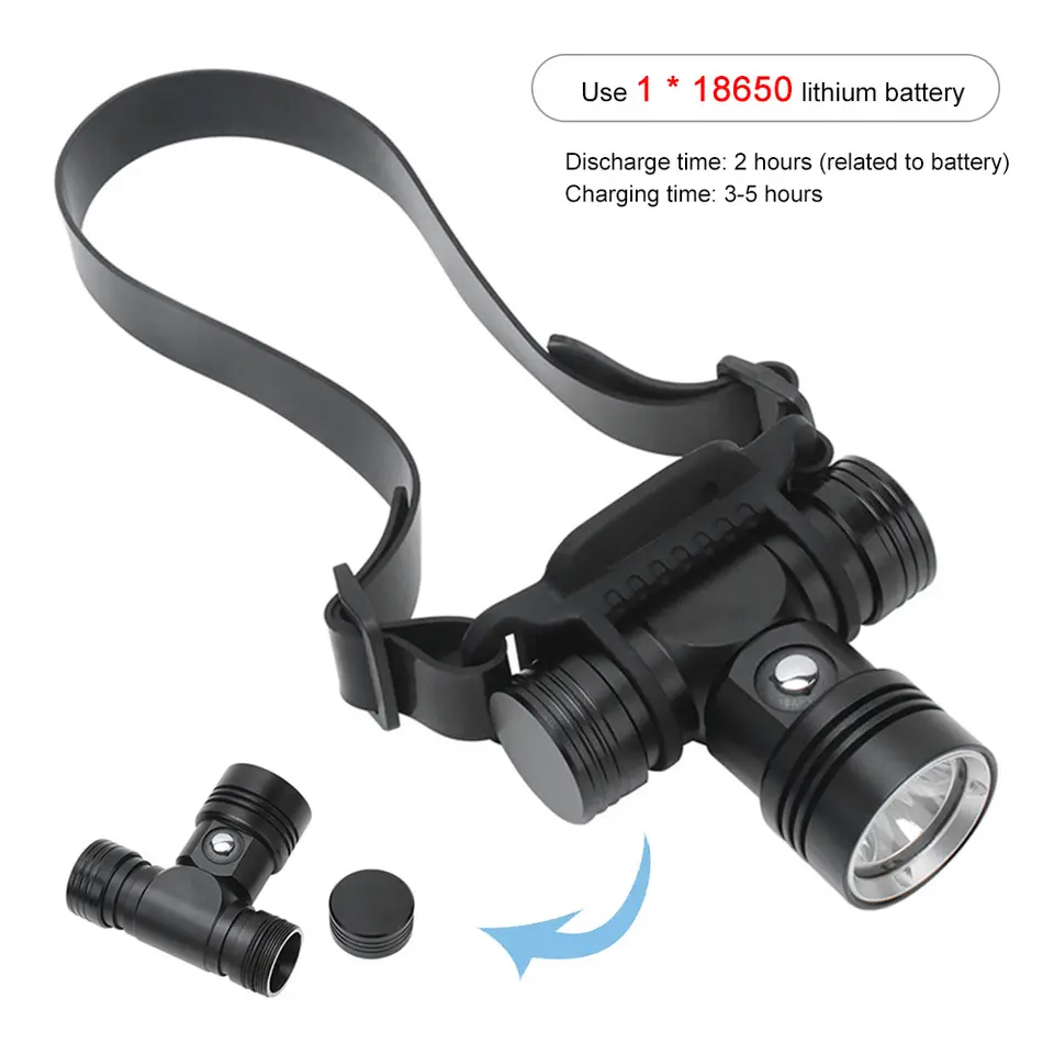 LED diving headlight flashlight