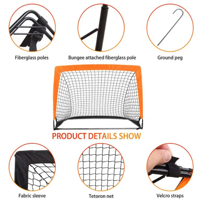 Outdoor professional foldable portable football football goal net